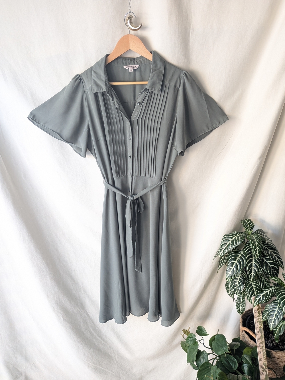 Nanette Lepore Sage Sheer Pintuck Dress Removable Slip 10/14